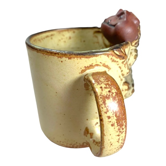 Vintage Japan Pottery Lizard Fangs Glazed Stoneware 3D Giftcraft Mug Cup - Picture 3 of 5